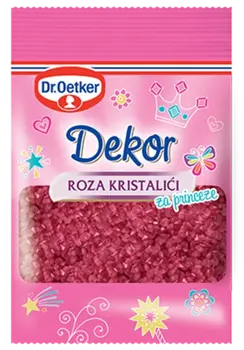 Dr. Oetker Dekor roza kristalčki