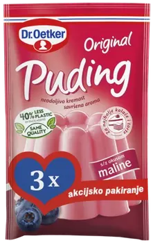 Dr. Oetker Original puding z okusom maline