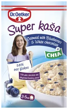 Dr. Oetker Super kaša z belo čokolado in borovnicami