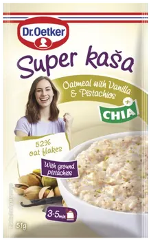 Dr. Oetker Super kaša z vanilijo, pistacijami in chia semeni