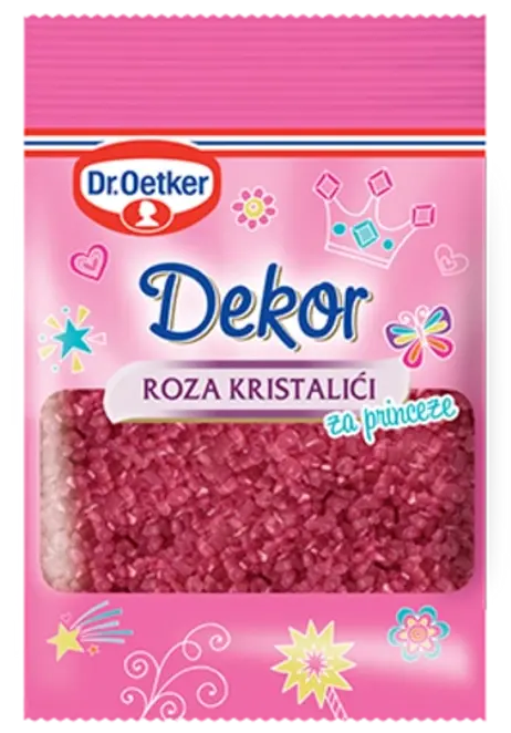 Dr. Oetker Dekor roza kristalčki