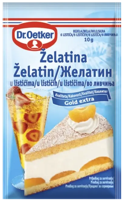 Dr. Oetker Želatina v lističih