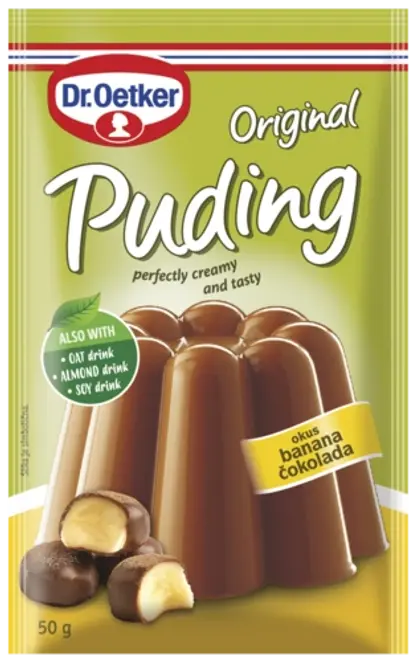 Dr. Oetker Puding čokolada z okusom banane 50g