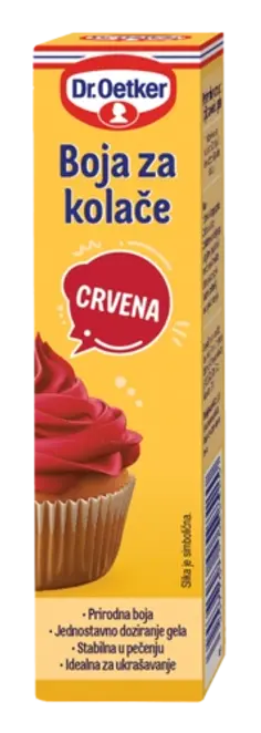 Dr. Oetker Barva za kolače rdeča 10g