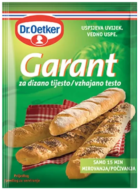 Dr. Oetker Garant za vzhajano testo