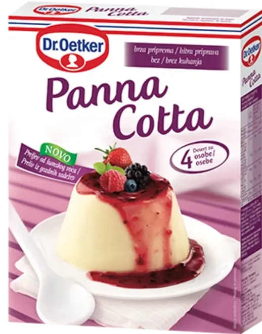 Dr. Oetker Panna Cotta s prelivom iz gozdnih sadežev