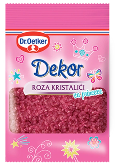 Dr. Oetker Dekor roza kristalčki
